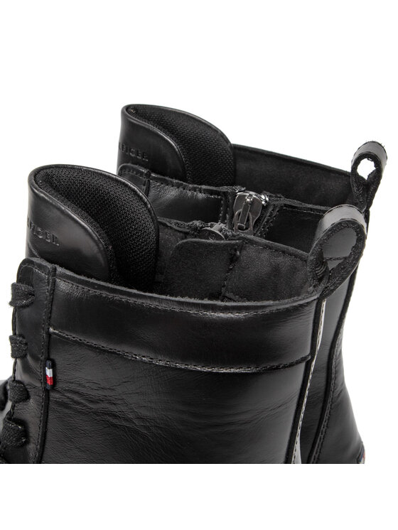 Tommy Hilfiger Μπότες Tommy Hilfiger Comfort Hilfiger Lth High Boot FM0FM04192 Μαύρο