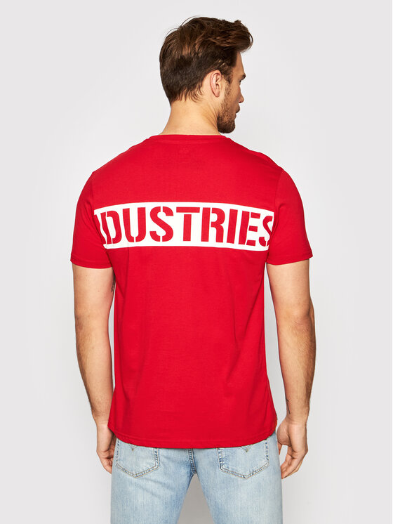 Alpha Industries Alpha Industries Marškinėliai Printed Stripe 118511 Raudona Regular Fit