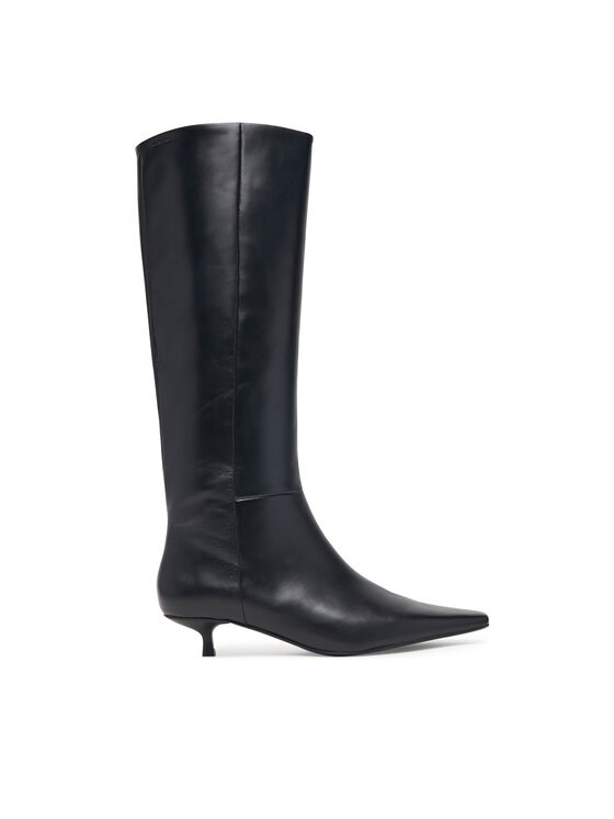 Calvin Klein Ilgaauliai Calvin Klein Kitten Heel High Boot Lth HW0HW03167 Juoda