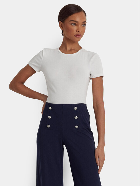 LAUREN RALPH LAUREN Lauren Ralph Lauren Футболка 200655374002 Білий Slim Fit