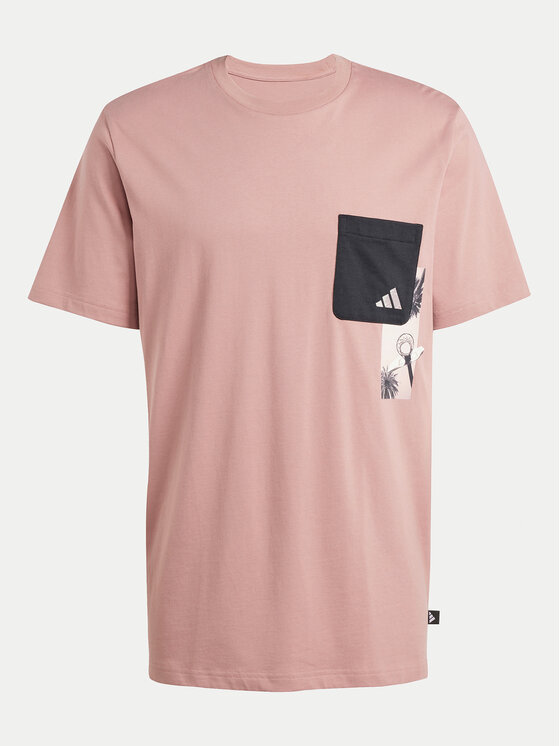 adidas adidas Футболка Lens Elevated Pocket Graphic JJ3927 Рожевий Loose Fit