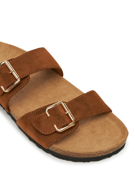 ONLY Shoes Шльопанці ONLY Shoes Onlmaxi-13 Pu Strap Buckle 15331392 Коричневий
