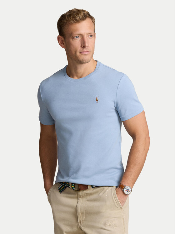 Polo Ralph Lauren Polo Ralph Lauren Majica 710740727080 Svetlo modra Slim Fit