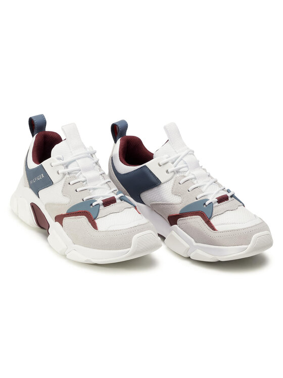 Tommy Hilfiger Laisvalaikio batai Tommy Hilfiger Chunky Material Mix Sneaker FM0FM02850 Spalvota