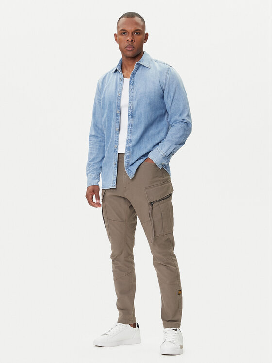 G-STAR G-Star Raw Stoffhose Zip Pocket 3D D24307-E172 Grün Skinny Fit