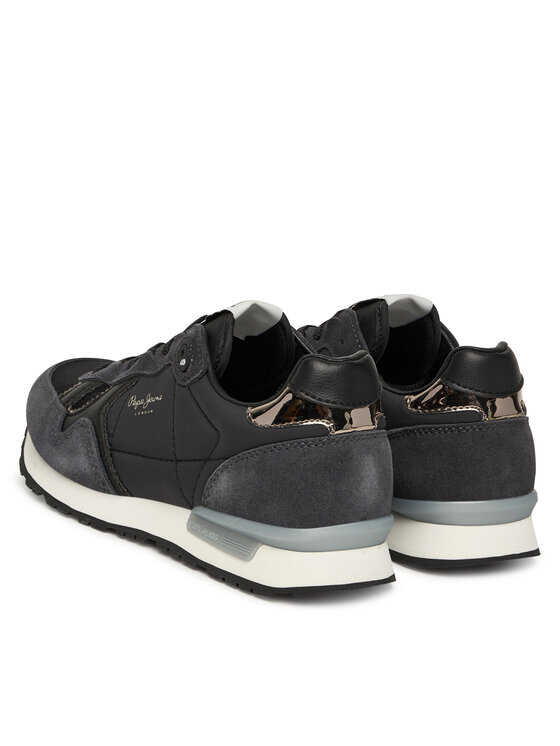 Pepe Jeans Sneakersy Pepe Jeans Brit Mirror W PLS400004 Čierna