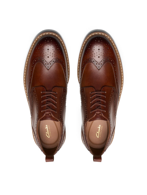Clarks Туфлі Clarks Aldwin Limit 26178428 Коричневий