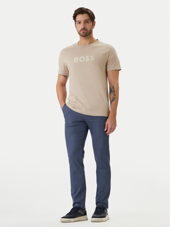 BOSS BOSS Camiseta 50491706 Beis Regular Fit