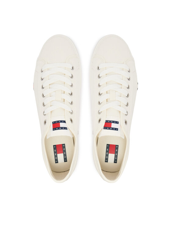 Tommy Jeans Πάνινα παπούτσια Tommy Jeans Archive Vulc Y2K EM0EM01674 Λευκό