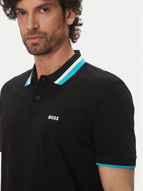 BOSS BOSS Поло Paddy Ap Heritage 50538101 Чорний Regular Fit