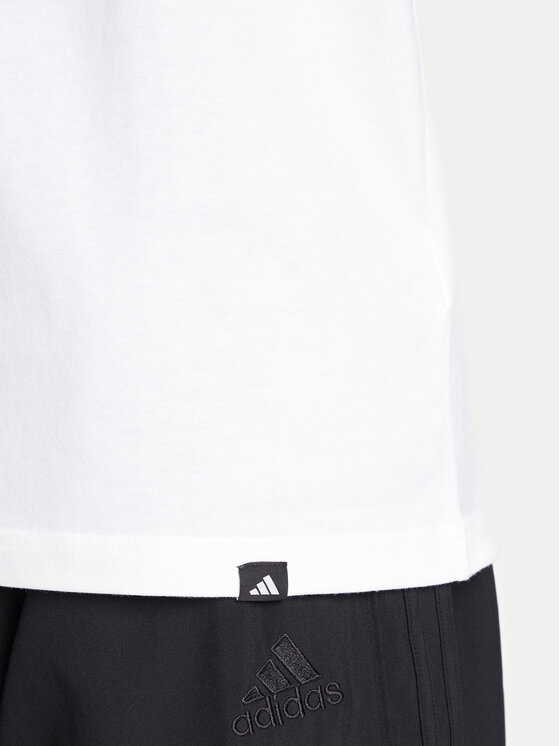 adidas adidas Футболка Pennant Trim Graphic JL9226 Білий Regular Fit