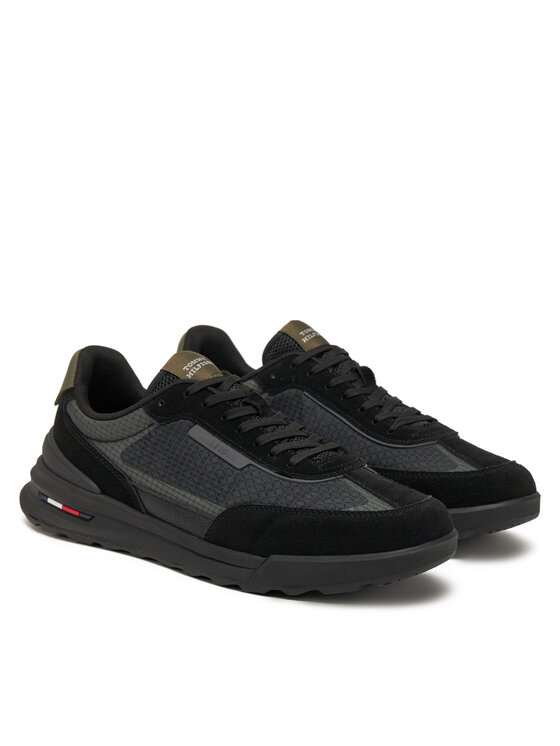 Tommy Hilfiger Laisvalaikio batai Tommy Hilfiger Retro Runner Seasonal FM0FM05328 Juoda