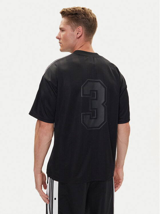 adidas adidas Футболка 90s Stripe JX3068 Чорний Regular Fit