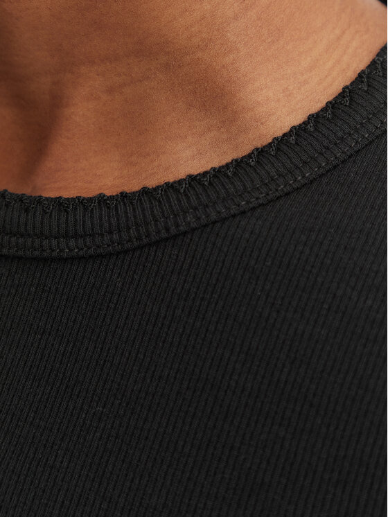 Tommy Jeans Tommy Jeans Camiseta Script Rib DW0DW22809 Negro Slim Fit
