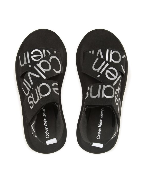 Calvin Klein Jeans Szandál Calvin Klein Jeans Prefersato Sandal Webb YW0YW01071 Fekete
