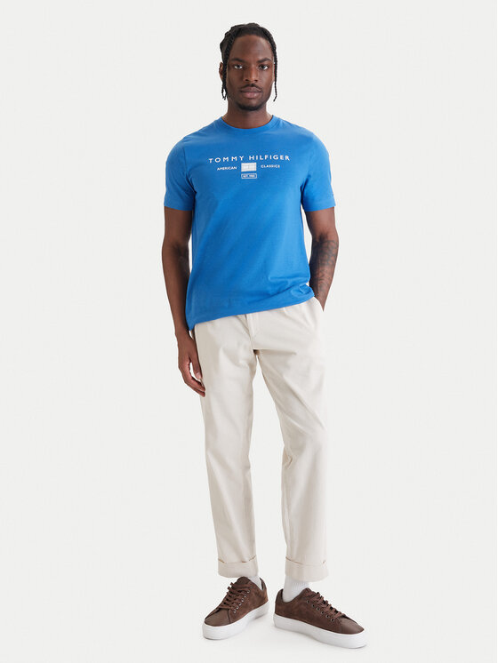 Tommy Hilfiger Tommy Hilfiger Camiseta Brand Love MW0MW42365 Azul Regular Fit