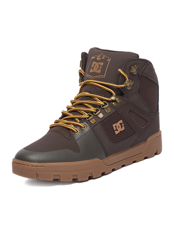 DC Shoes Sneakersy DC Shoes EO-PURE HIGH TOP WR BOOT DC01803210 Tmavě hnědá