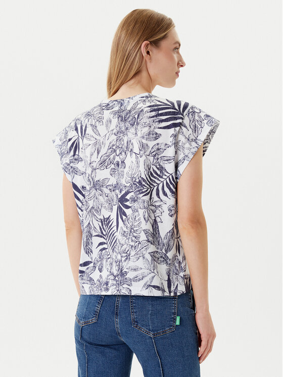 United Colors Of Benetton United Colors Of Benetton Majica 3SEBD10AE Modra Relaxed Fit
