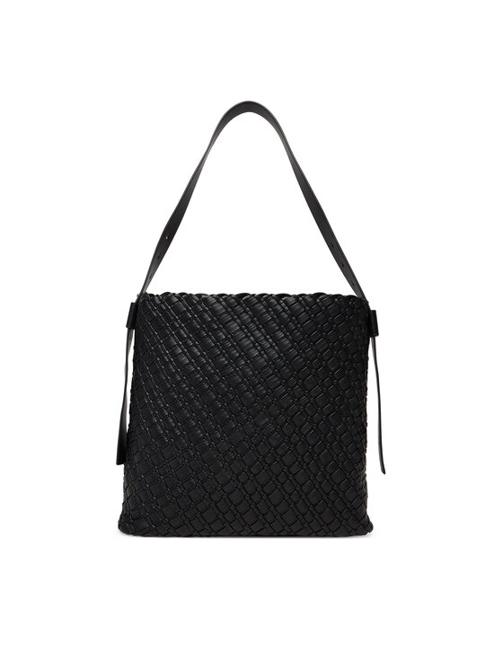Tommy Hilfiger Torbica Tommy Hilfiger Th Braided Maxi Hobo AW0AW18161 Crna