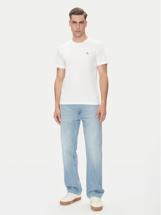 Calvin Klein Jeans Calvin Klein Jeans Komplet t-shirt majic﻿ Monologo J30J320199 Bela Regular Fit