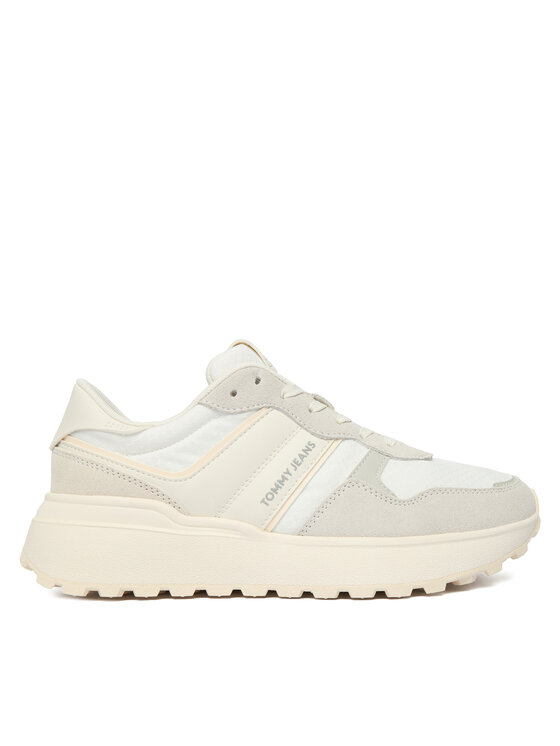 Tommy Jeans Zapatillas Tommy Jeans Tjw Cleated Runner Suede Mix EN0EN02921 Écru