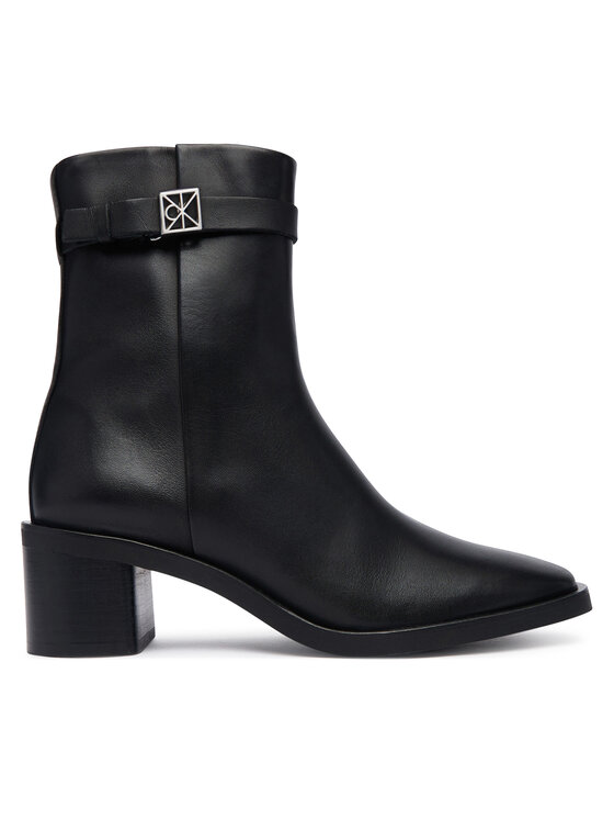Calvin Klein Μποτάκια Calvin Klein Block Heel Ank Boot Lth Hdw HW0HW03171 Μαύρο