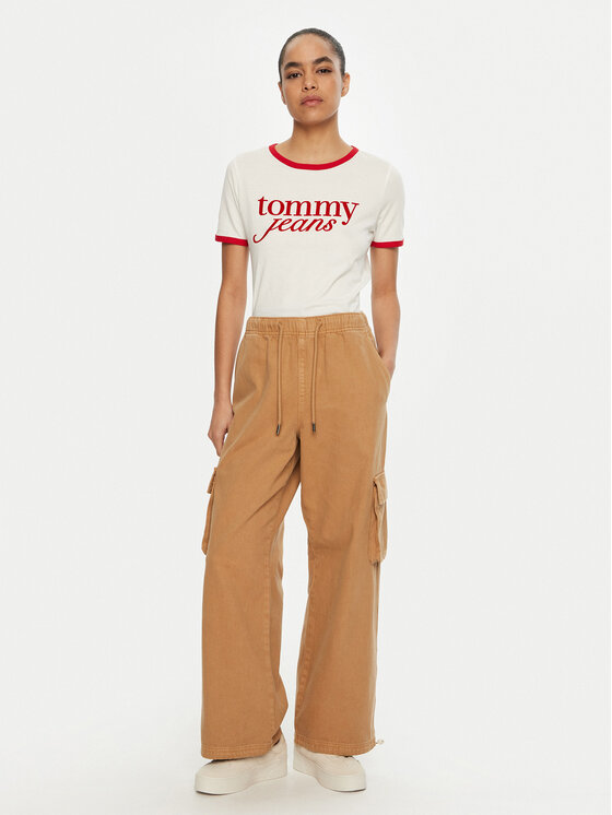 Tommy Jeans Tommy Jeans T-Shirt DW0DW19449 Λευκό Relaxed Fit