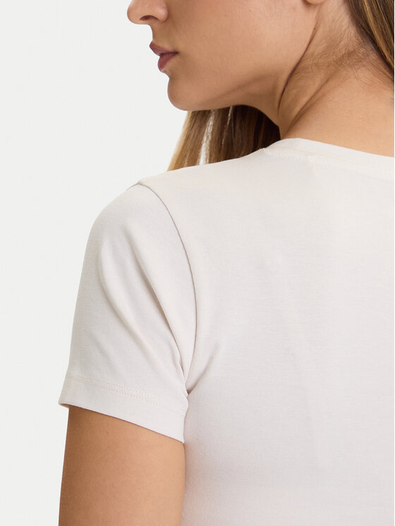 Guess Guess Camiseta W5BI29 J1314 Écru Slim Fit