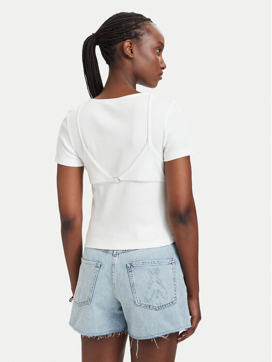 Patrizia Pepe Patrizia Pepe Camiseta 2M4522/J407-W146 Blanco Slim Fit
