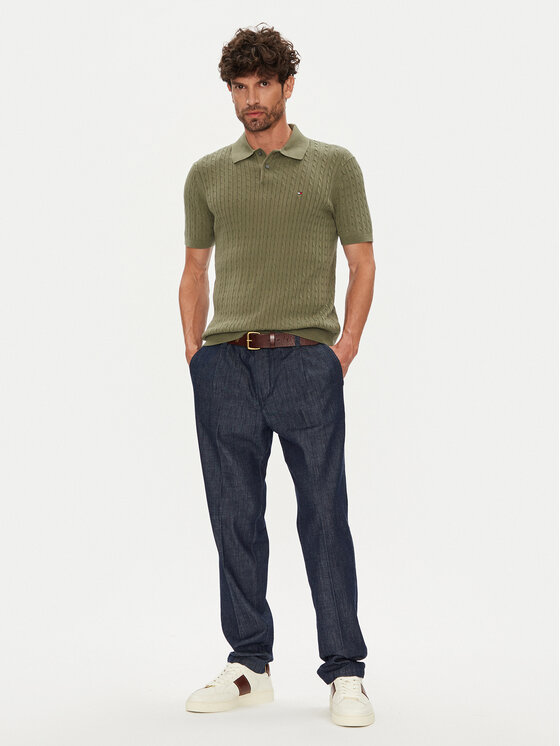 Tommy Hilfiger Tommy Hilfiger Polo marškinėliai MW0MW40701 Žalia Regular Fit