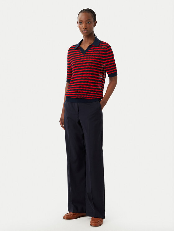 Tommy Hilfiger Tommy Hilfiger Polo Pointelle WW0WW50060 Rojo Regular Fit