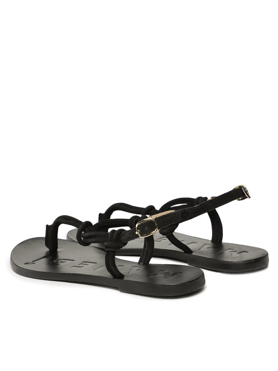 Manebi Sandále Manebi Suede Leather Sandals V 2.2 Y0 Čierna