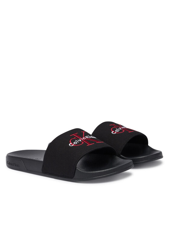Calvin Klein Şlapi Calvin Klein Ess Slide Cv YM0YM01393 Negru