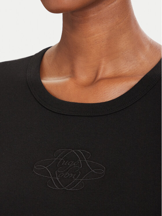 HUGO HUGO Camiseta Delanor 50570857 Negro Slim Fit