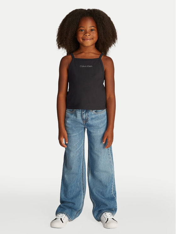 Calvin Klein Jeans Calvin Klein Jeans Marškinėliai Punto IG0IG02868 Juoda Slim Fit