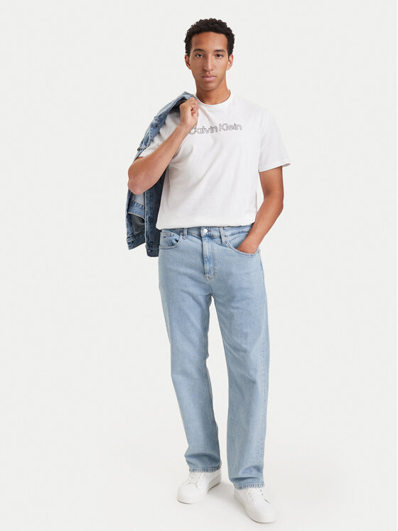 Calvin Klein Calvin Klein Camiseta 30s Logo Graphic LV04LH800G Blanco Regular Fit