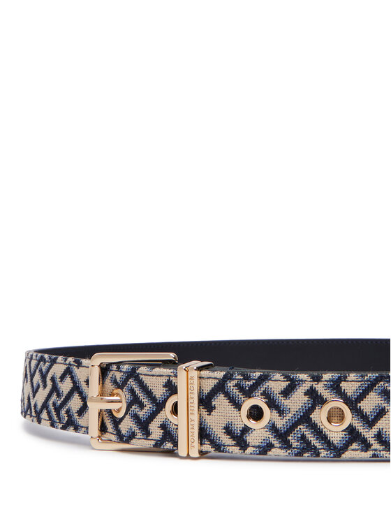 Tommy Hilfiger Cinturón Tommy Hilfiger Th Square 2.5 Jacquard AW0AW18894 Beis