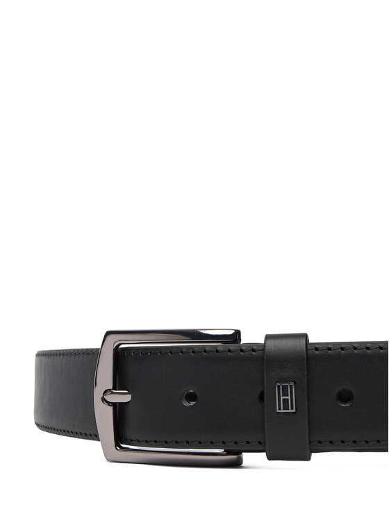 Tommy Hilfiger Pánsky opasok Tommy Hilfiger Denton Elevated 3.5 AM0AM13767 Čierna