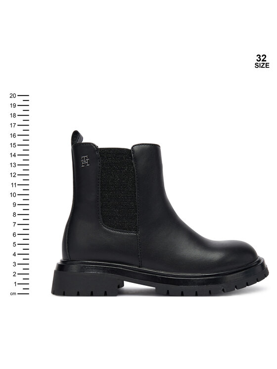 Tommy Hilfiger Škornji Tommy Hilfiger T3A5-34152-1355999 S Črna