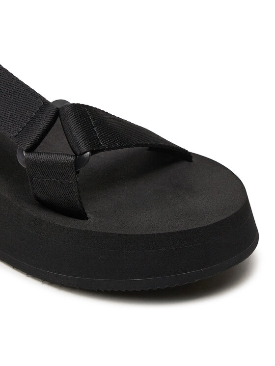 Calvin Klein Jeans Sandále Calvin Klein Jeans Sandal Velcro Webbing In Mtl YW0YW01480 Čierna