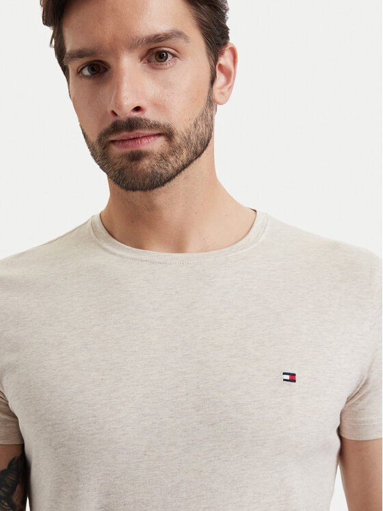 Tommy Hilfiger Tommy Hilfiger Camiseta MW0MW10800 Crema Slim Fit