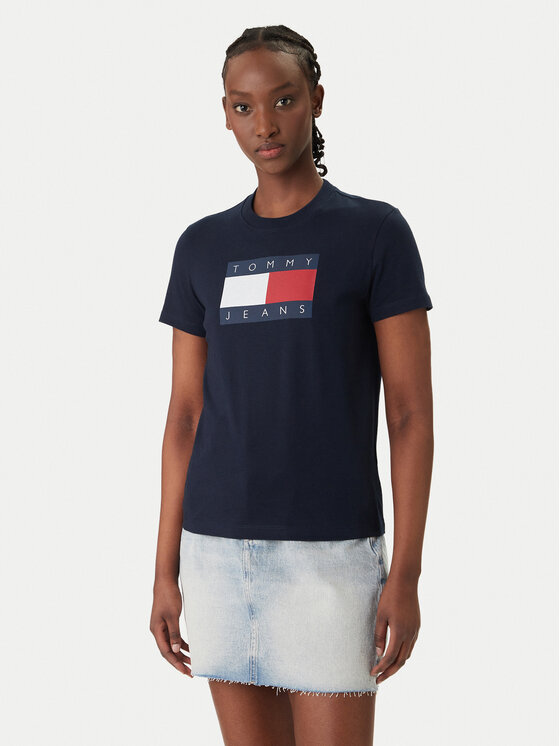Tommy Jeans Tommy Jeans Camiseta Flag DW0DW22562 Azul marino Regular Fit