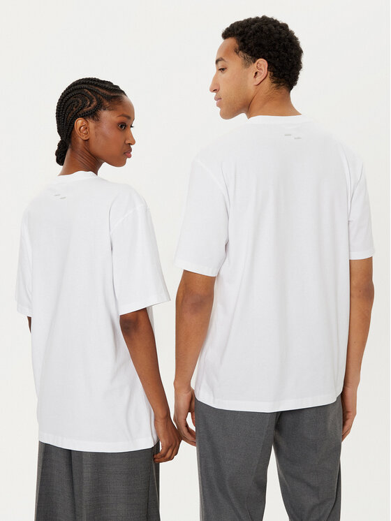 Filling Pieces Filling Pieces Majica Unisex Embroidered Knot 7449986 Bela Regular Fit