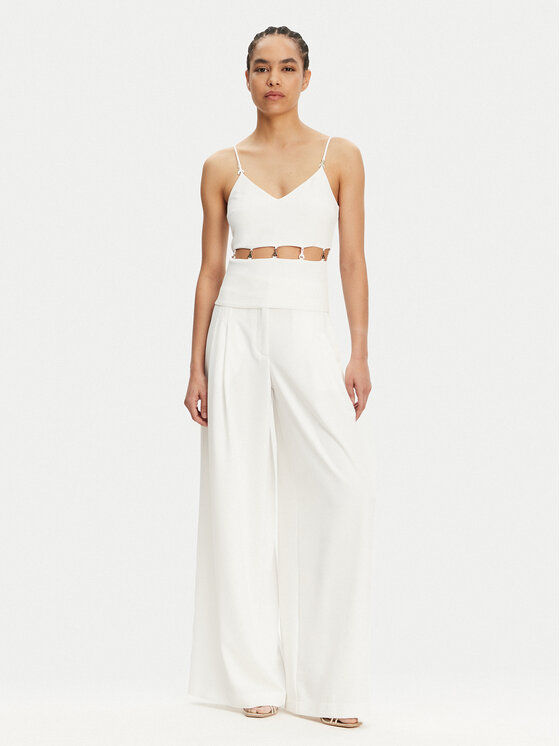 Patrizia Pepe Patrizia Pepe Топ 2C1635 A411 Білий Regular Fit