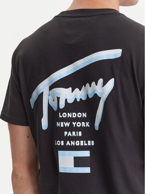 Tommy Jeans Tommy Jeans Camiseta Signature City DM0DM21934 Negro Regular Fit