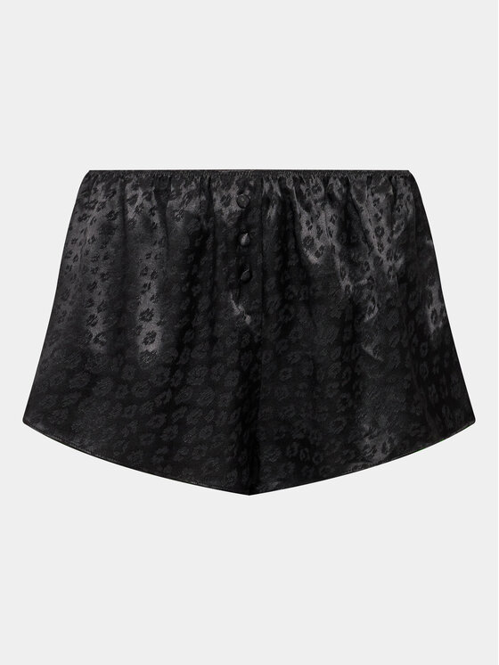 Hunkemöller Hunkemöller Kratke hlače pižama 203224 Črna Comfortable Fit