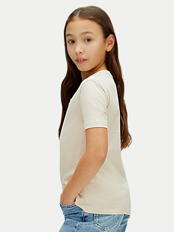 Calvin Klein Jeans Calvin Klein Jeans Camiseta Mono Mini Badge LV1CKSJA30 Beis Regular Fit