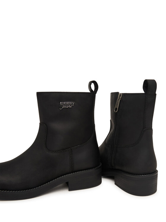 Tommy Jeans Polokozačky Tommy Jeans Tjw Soft Sole Chelsea Boots Lth EN0EN03080 Černá