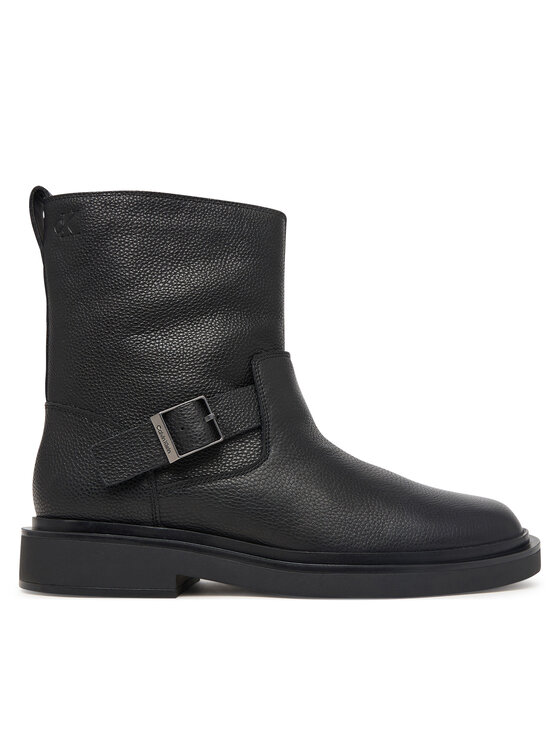 Calvin Klein Čižmy Calvin Klein Sq Rubber Boot Buckle Lth HM0HM02353 Čierna