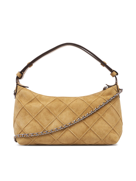 Tory Burch Сумка Tory Burch Fleming Suede Pochette 185797 Бежевий